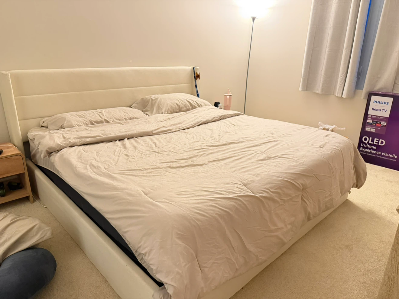 Aykah King Size Bedframe and 12” Hybrid Mattress