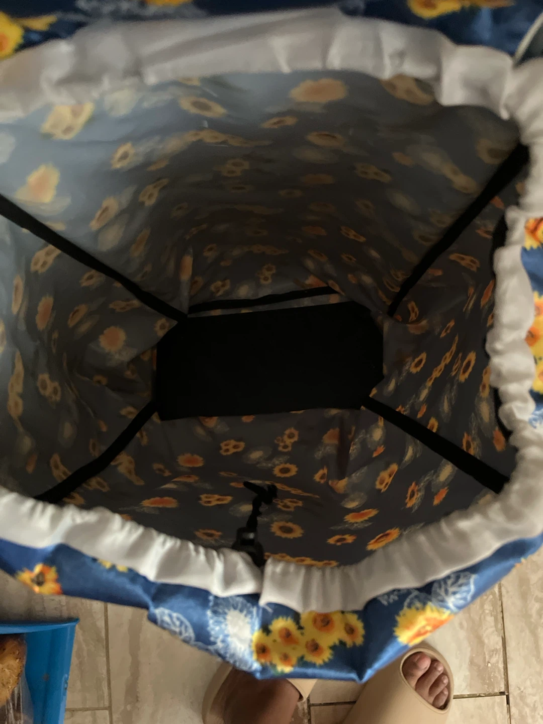 Sunflower Print Rolling Shopping Cart - photo 2