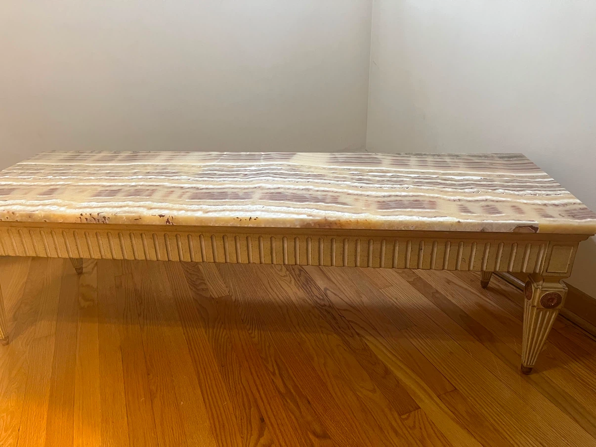 Vintage Onyx Stone Coffee Table - photo 2