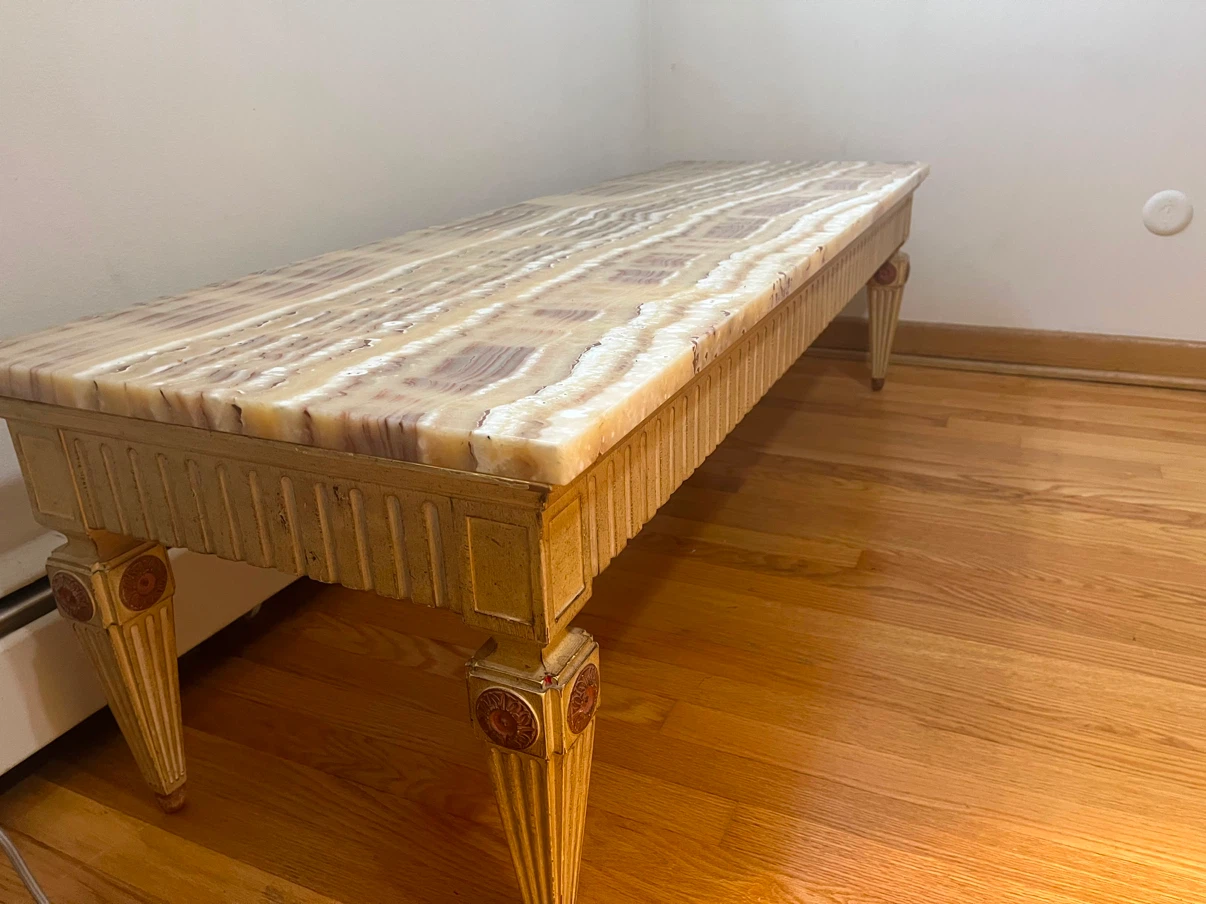 Vintage Onyx Stone Coffee Table - photo 5