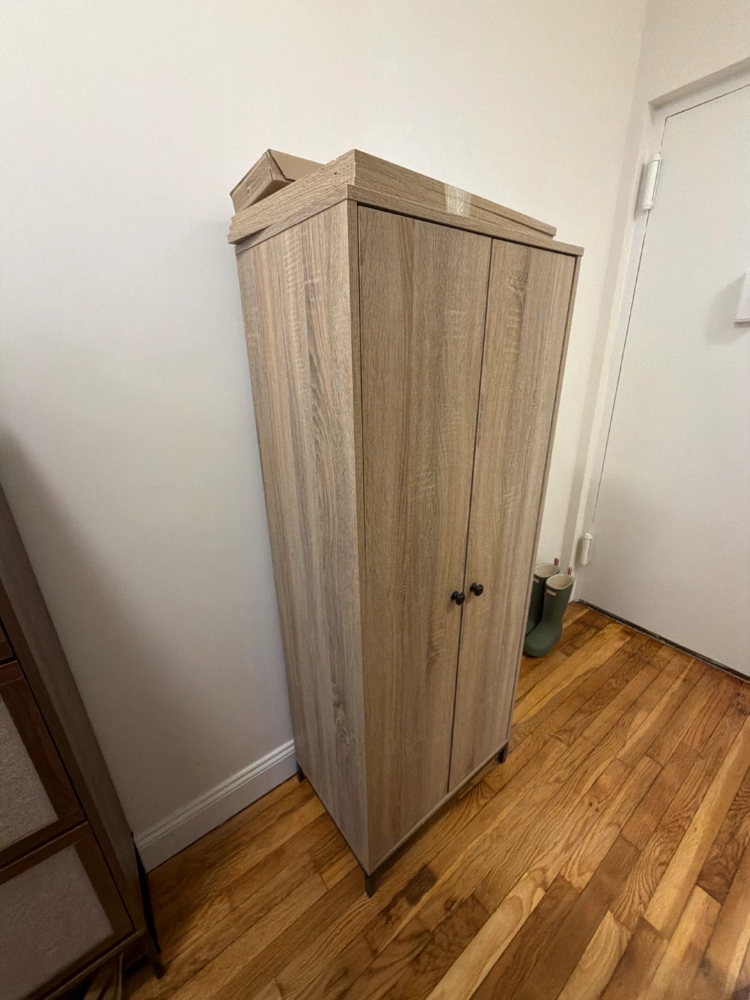 Light Oak Wood Storage Cabinet