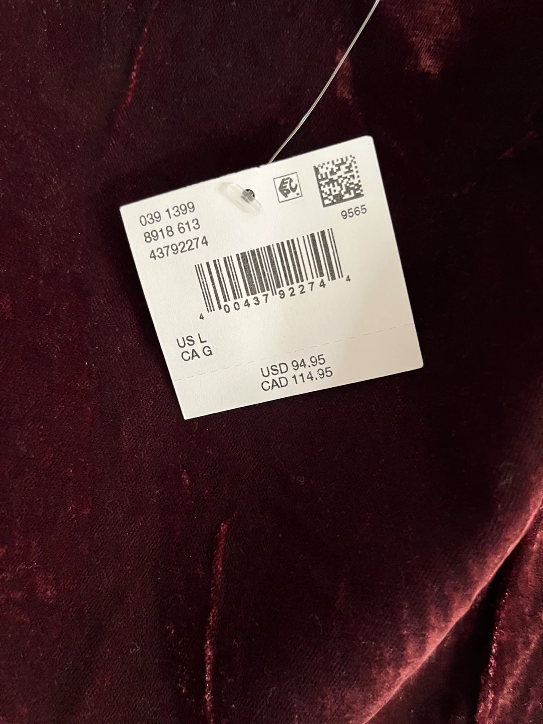 American Eagle Velvet Tie-Strap Dress size L - photo 3