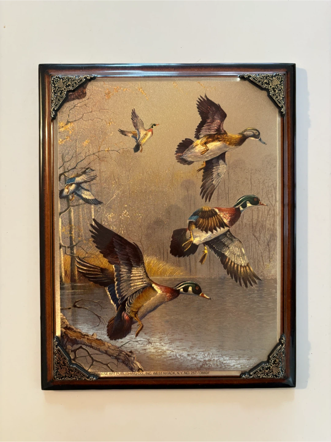 Vintage Wood Duck Framed Wall Art