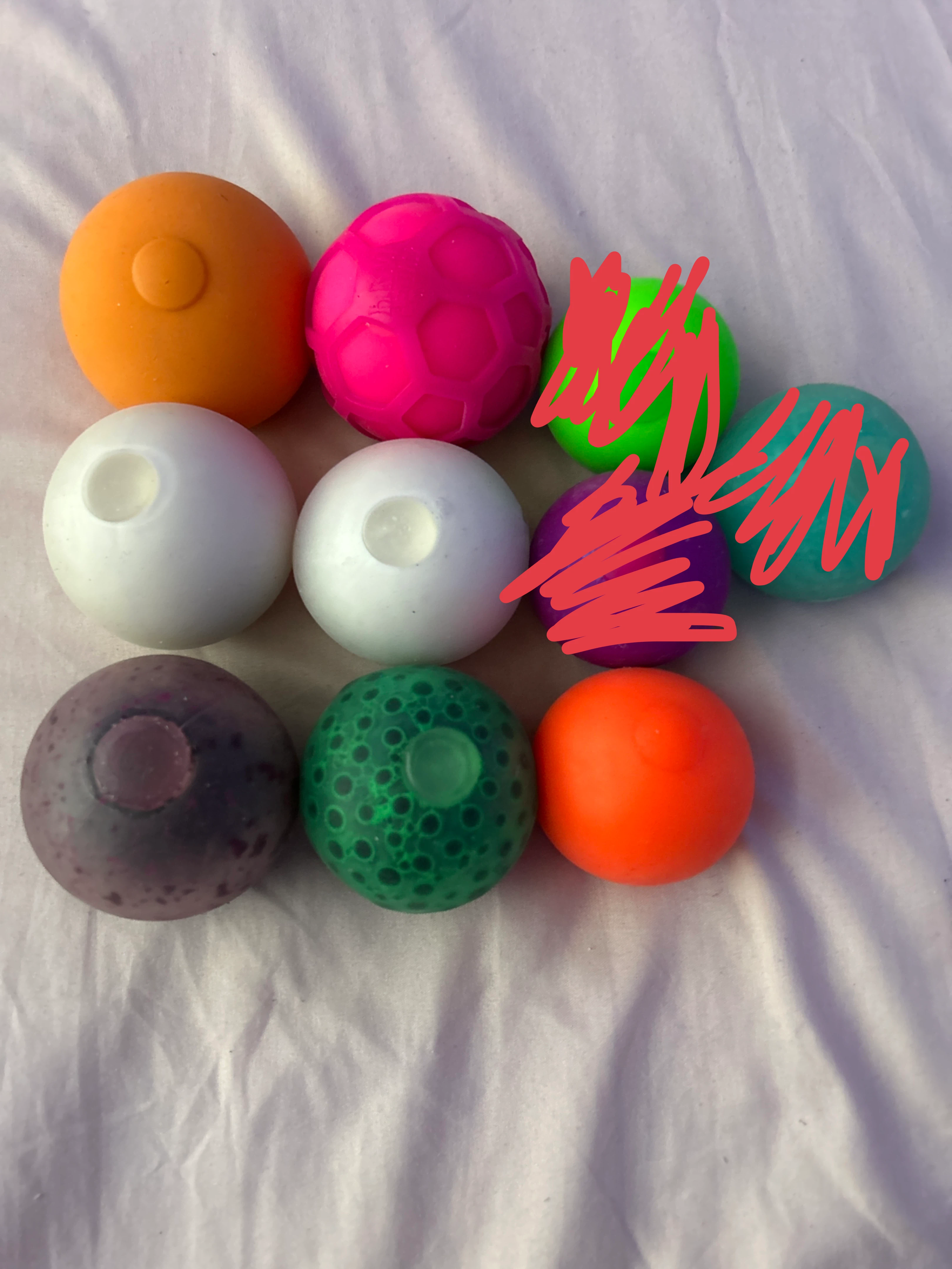 Lot of 10 Squishy Stress Balls