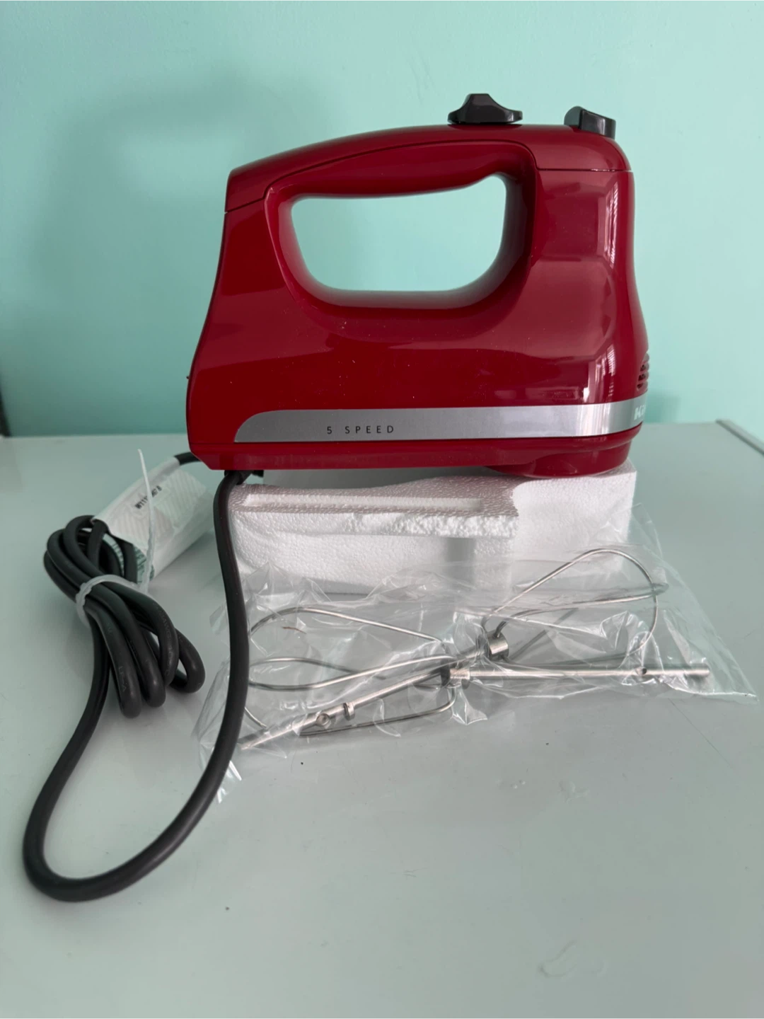 KitchenAid 5-Speed Hand Mixer - Empire Red - photo 2