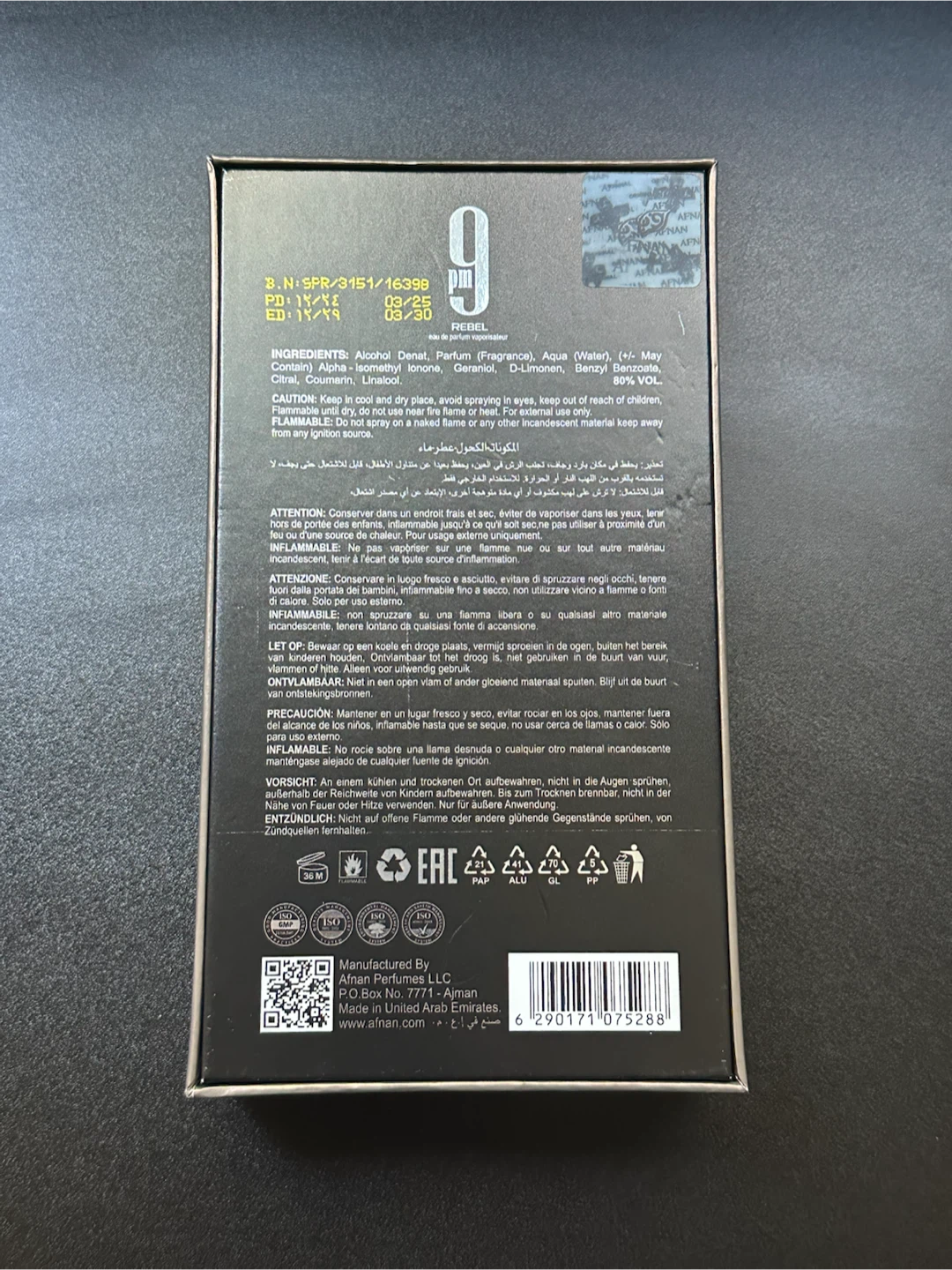 Afnan 9PM Rebel EDP 100ml - photo 2