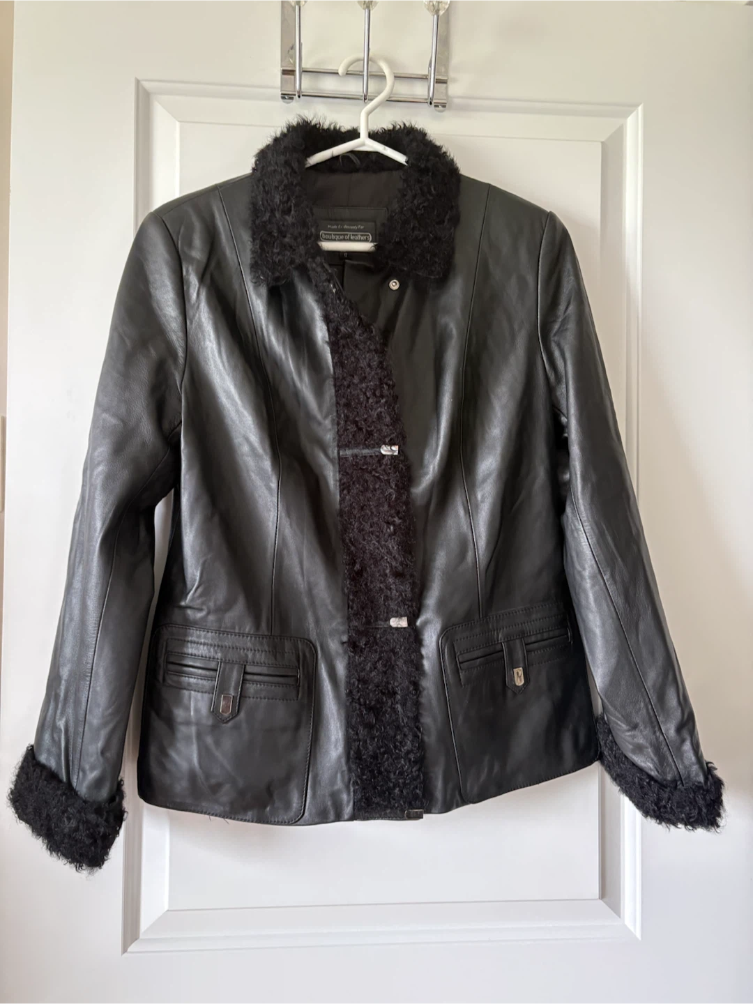 Boutique of Leathers Black Leather Jacket - Size 12