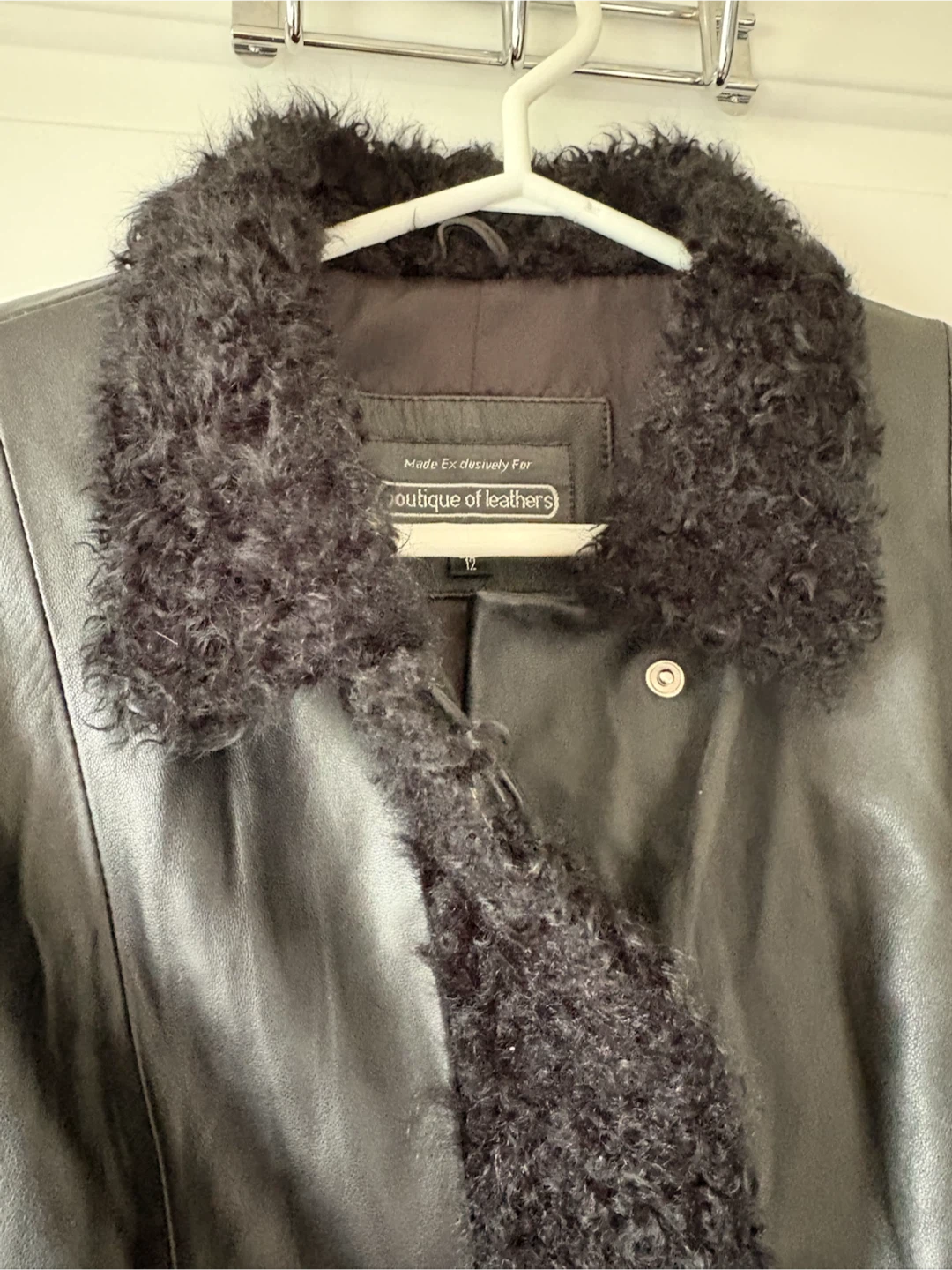 Boutique of Leathers Black Leather Jacket - Size 12 - photo 2