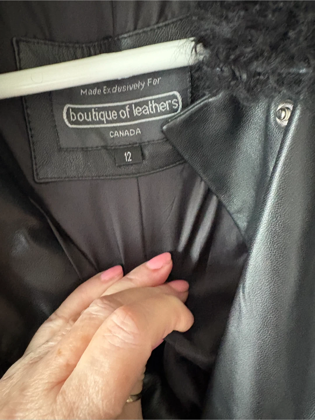 Boutique of Leathers Black Leather Jacket - Size 12 - photo 3