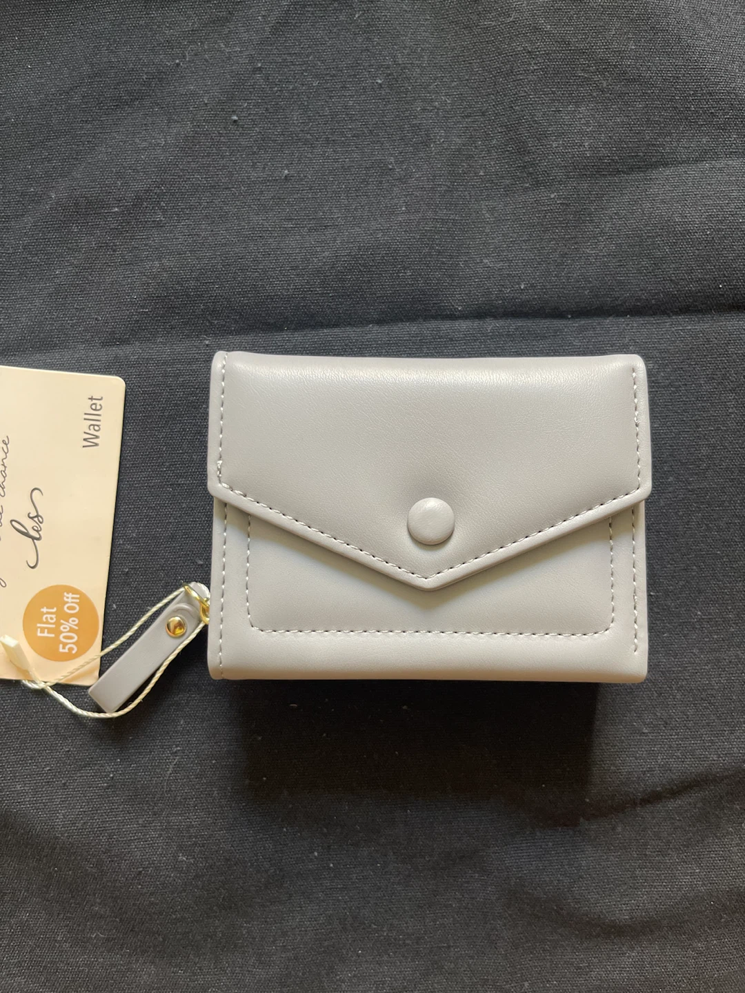 Trifold Grey Compact Wallet - photo 2