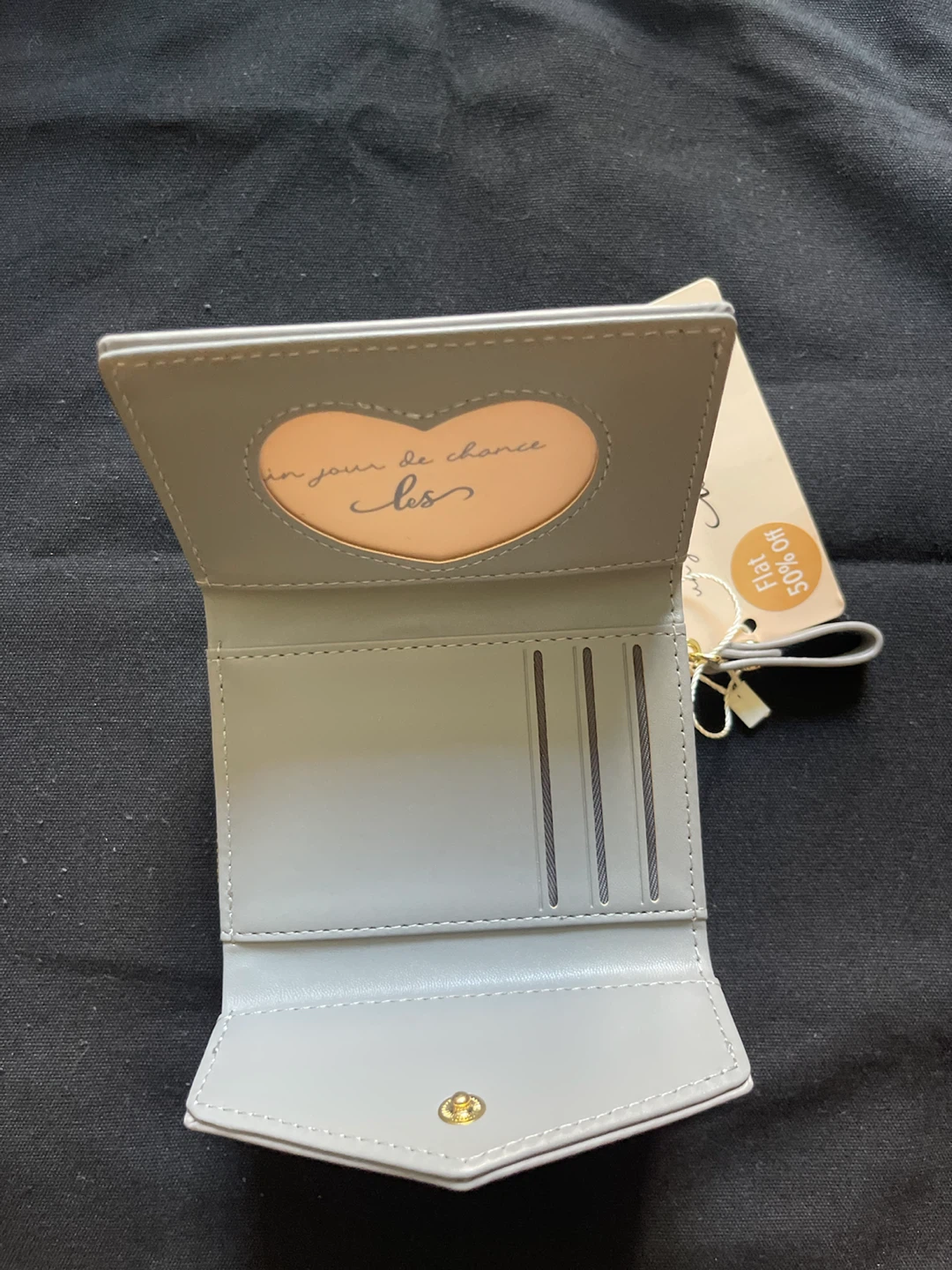 Trifold Grey Compact Wallet - photo 4