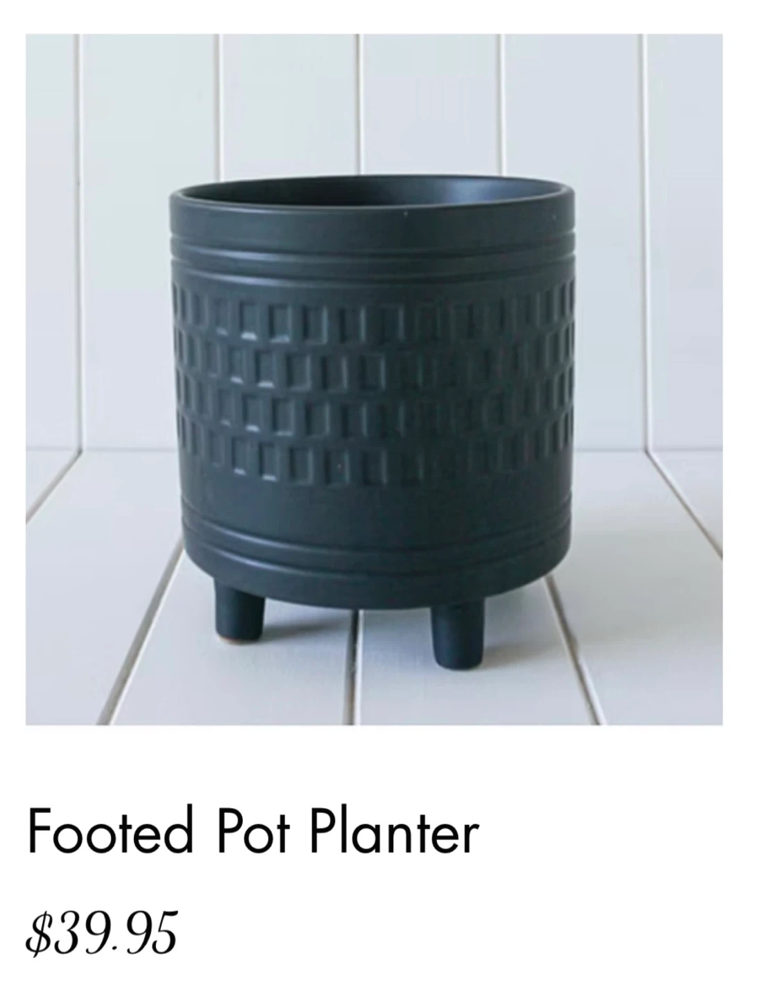 Set of 2 Ceramic Footed Planters / Pots - photo 4