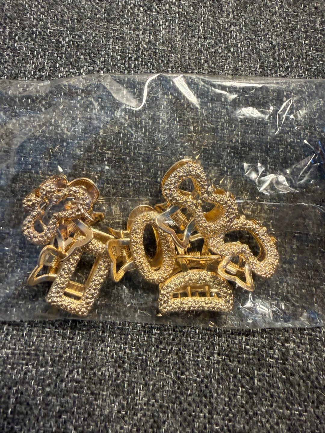 Gold Hair Claw Clips
