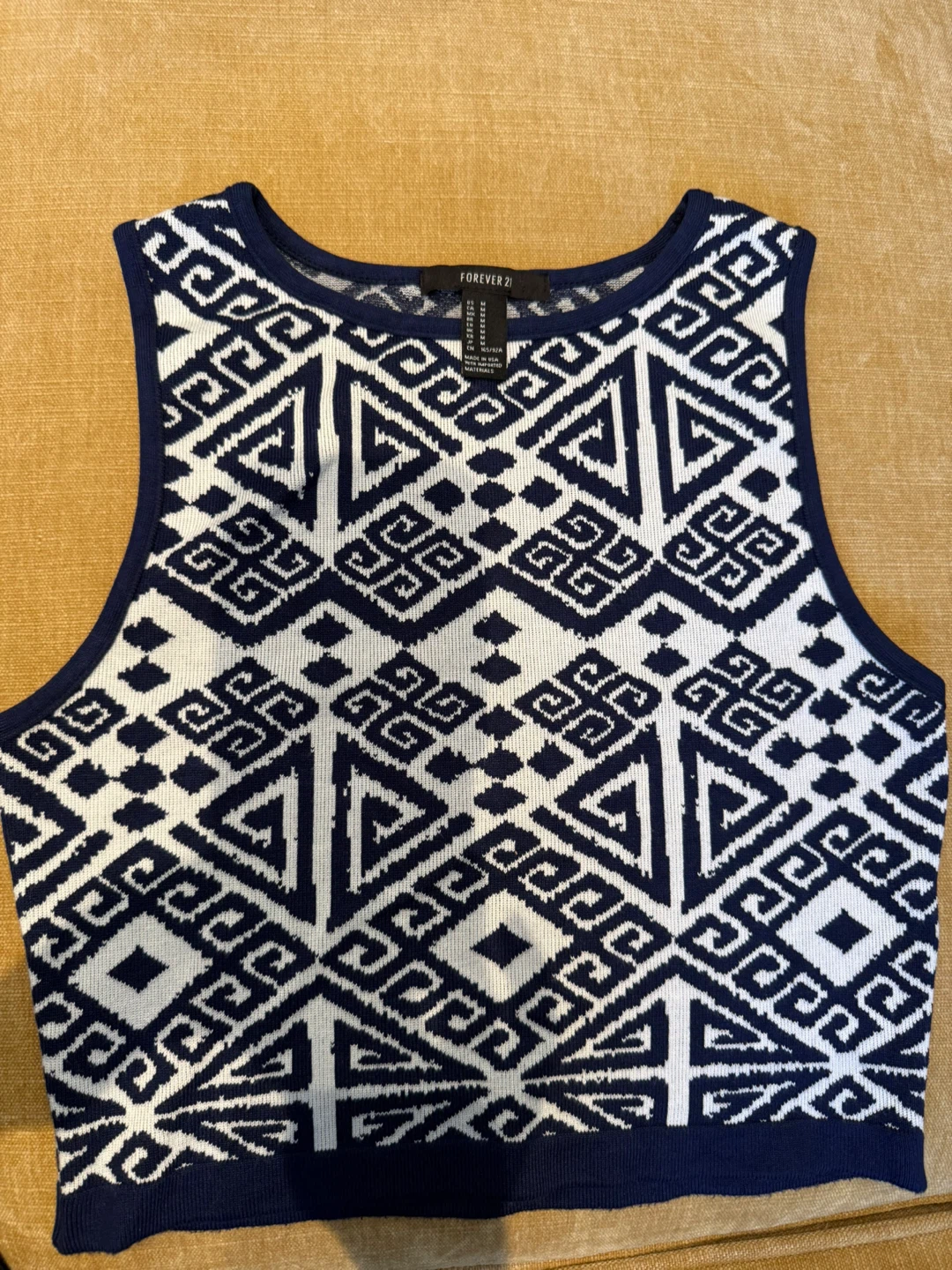 Forever 21 Geometric Print Sleeveless Top