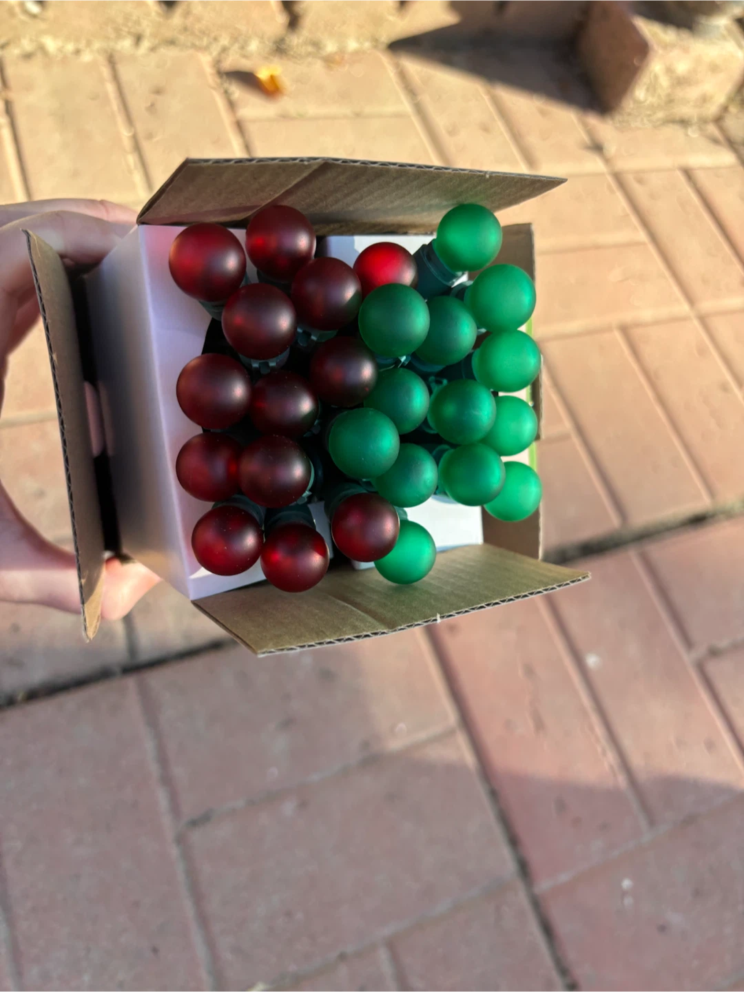 Red and Green Frosted Christmas Lights - photo 5