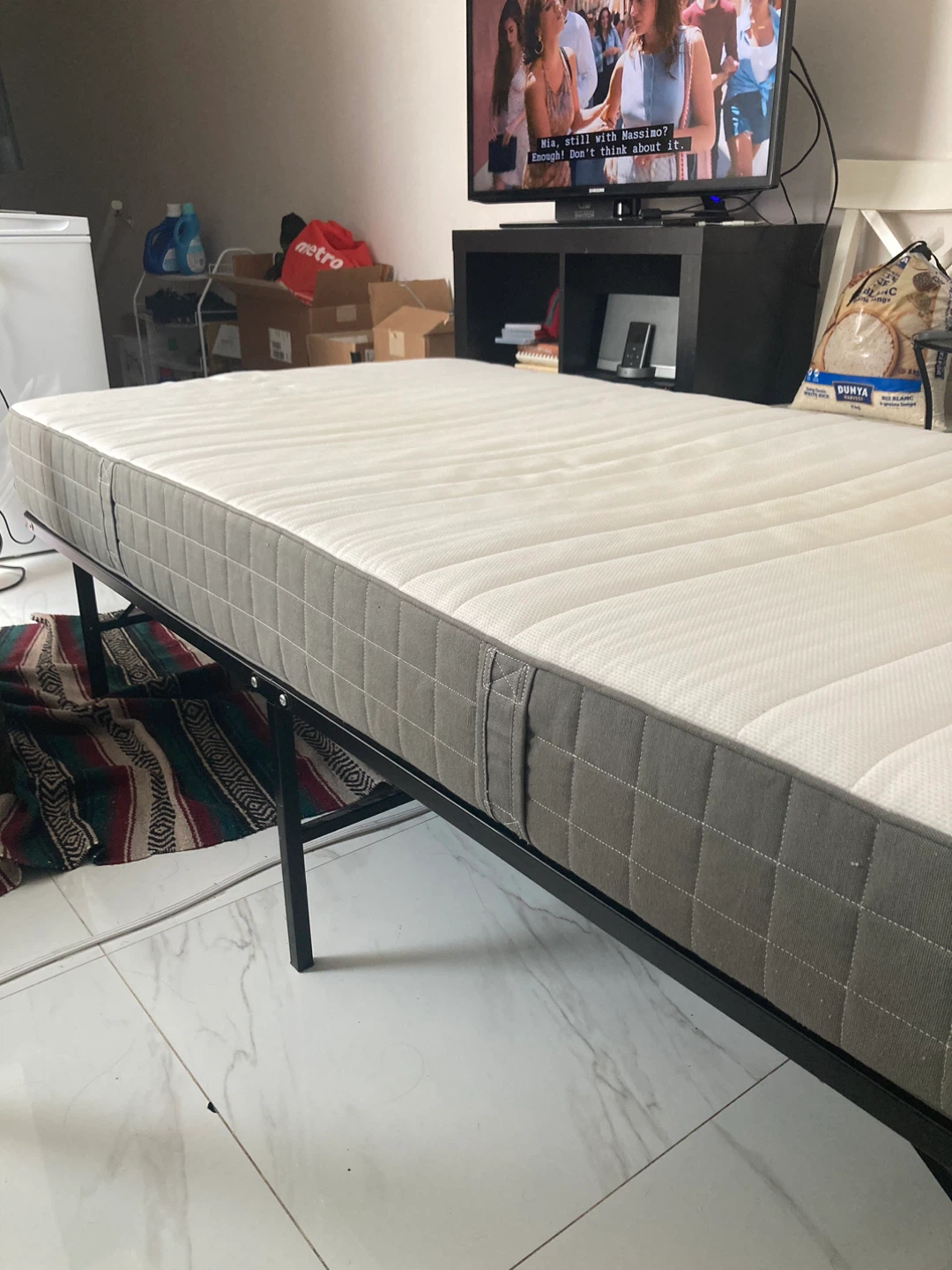Twin Mattress and Foldable Bedframe
