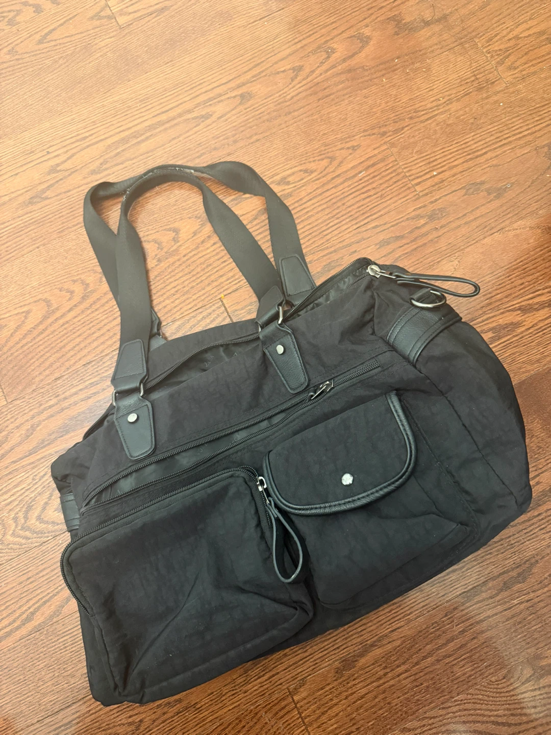 Big Black Nylon Tote Bag