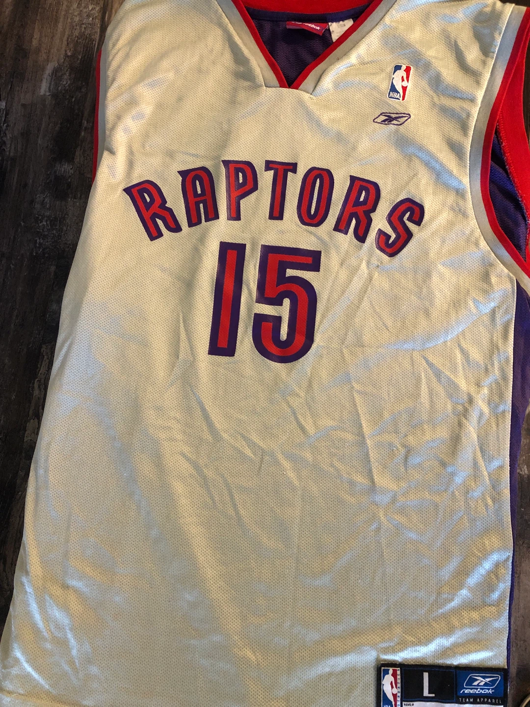 Reebok Vince Carter Toronto Raptors Jersey Size L