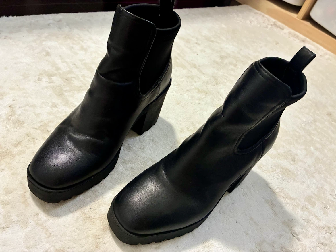 Aldo Black Ankle Boots Size 6.5 - photo 3