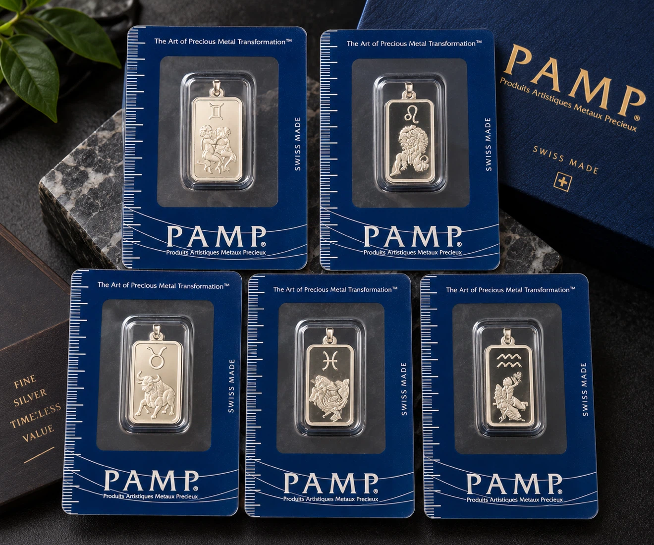 PAMP Suisse Fine Silver Zodiac Pendants - 5g