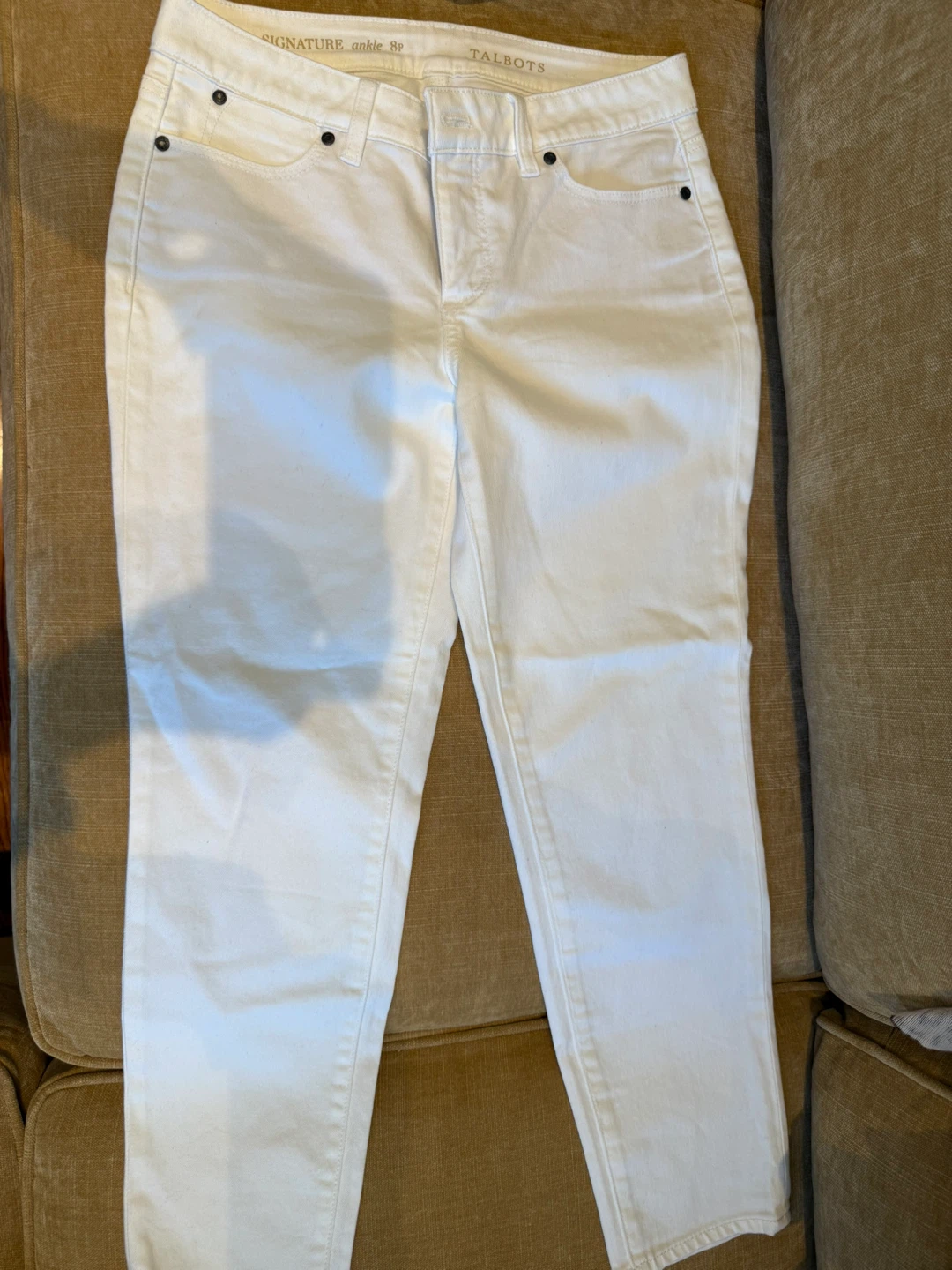Talbots Signature Ankle Pants White