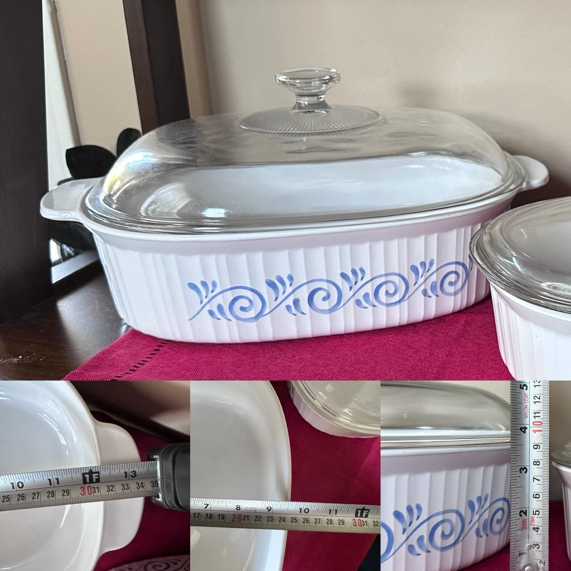 Two CorningWare Casserole Dishes with Lids - photo 3