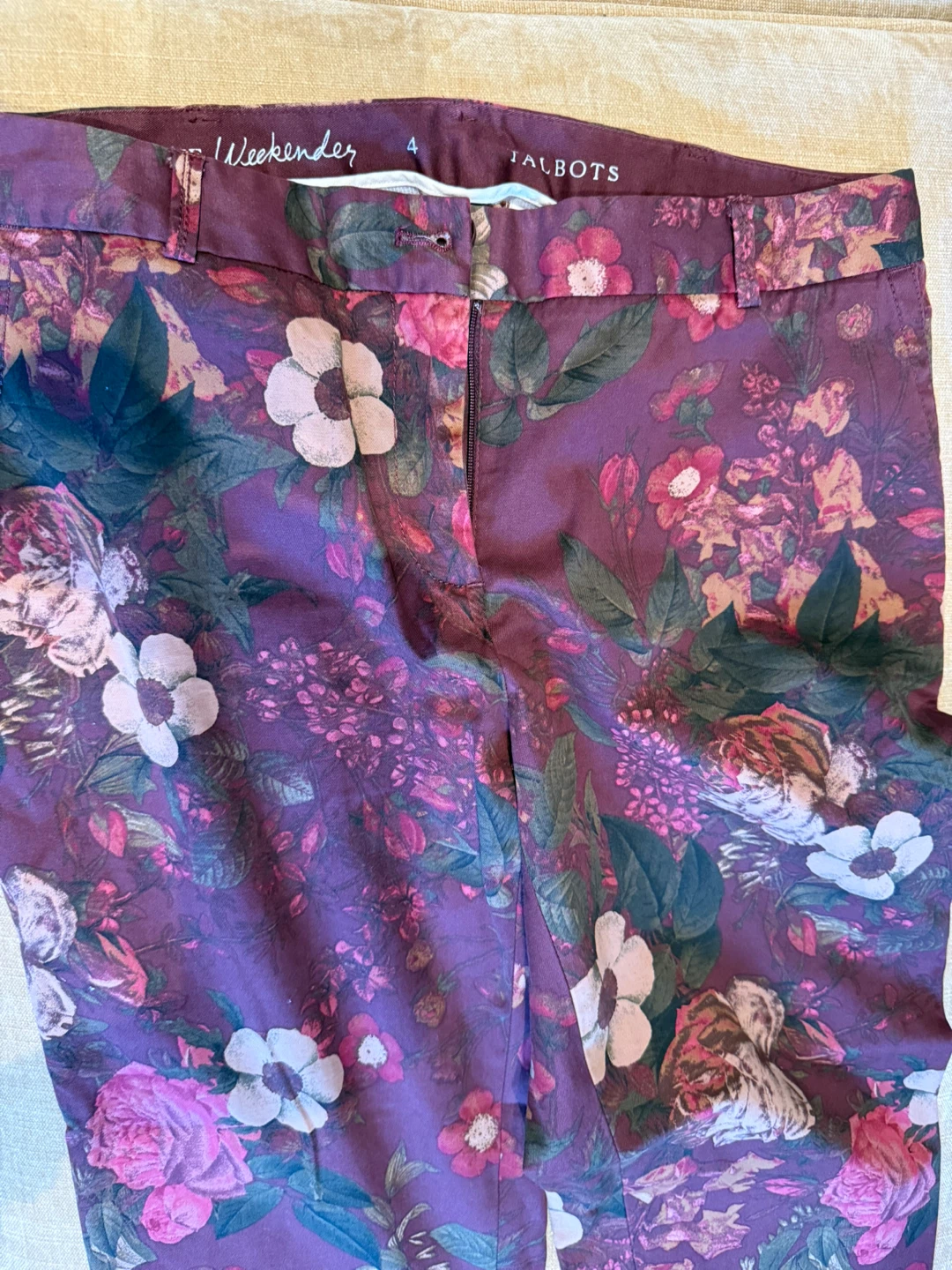 Talbots Weekender Floral Pants Size 4 - photo 2