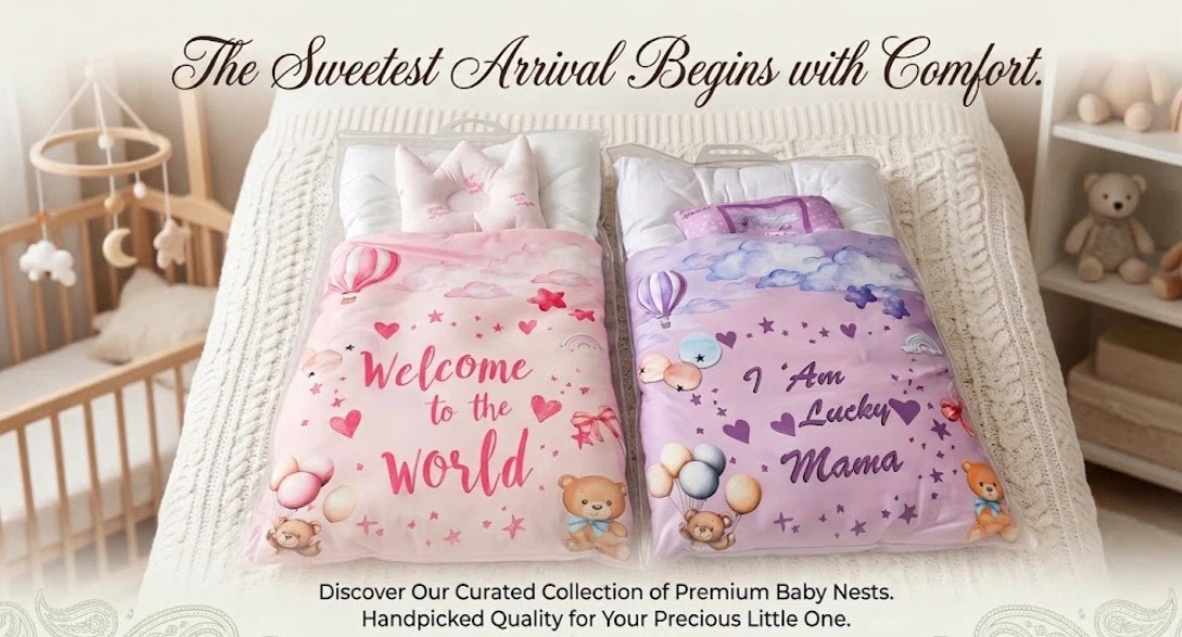 Comfortable Baby Nest - Pink or Purple