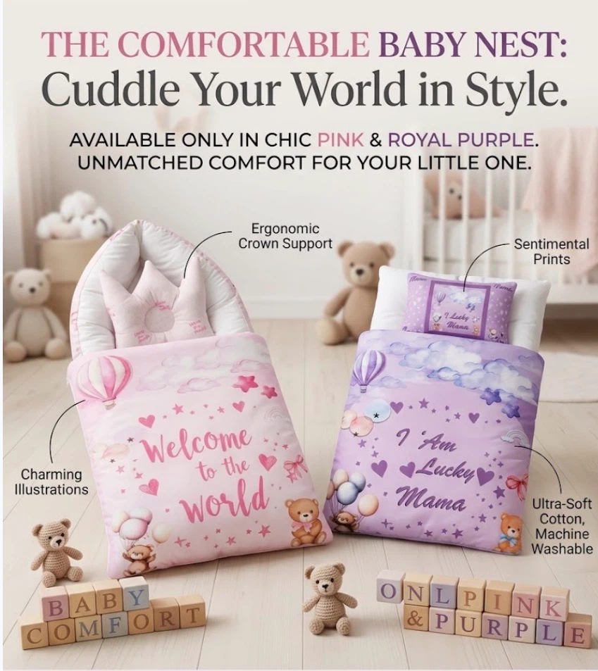 Comfortable Baby Nest - Pink or Purple - photo 2