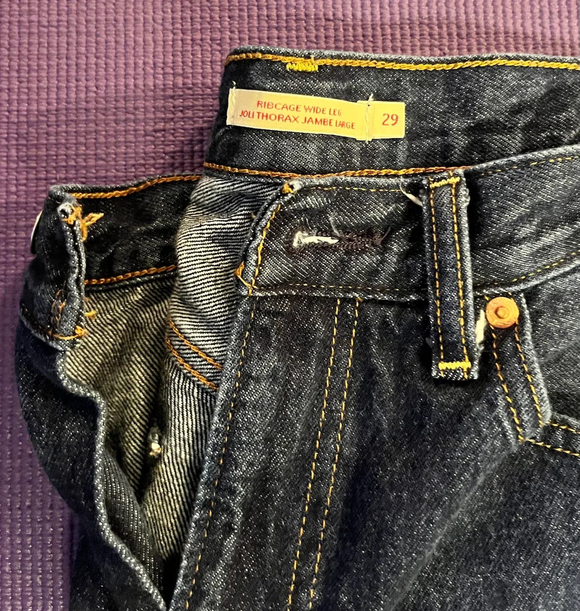 Levi's Ribcage Wide Leg Jeans - Size 29x32 - photo 2