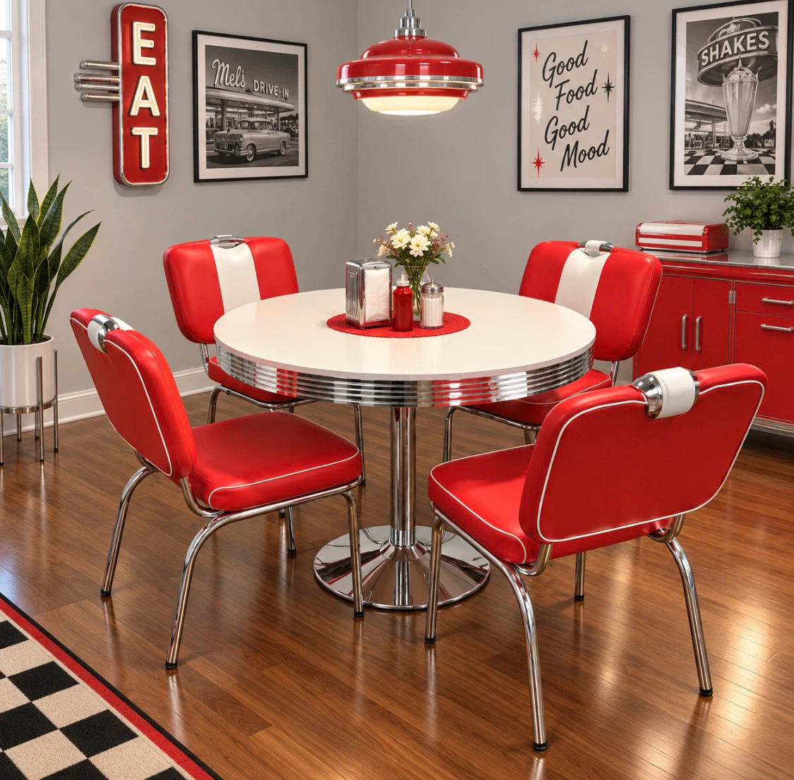 New 5 Piece Retro Dining Set Excellent Reviews - photo 5