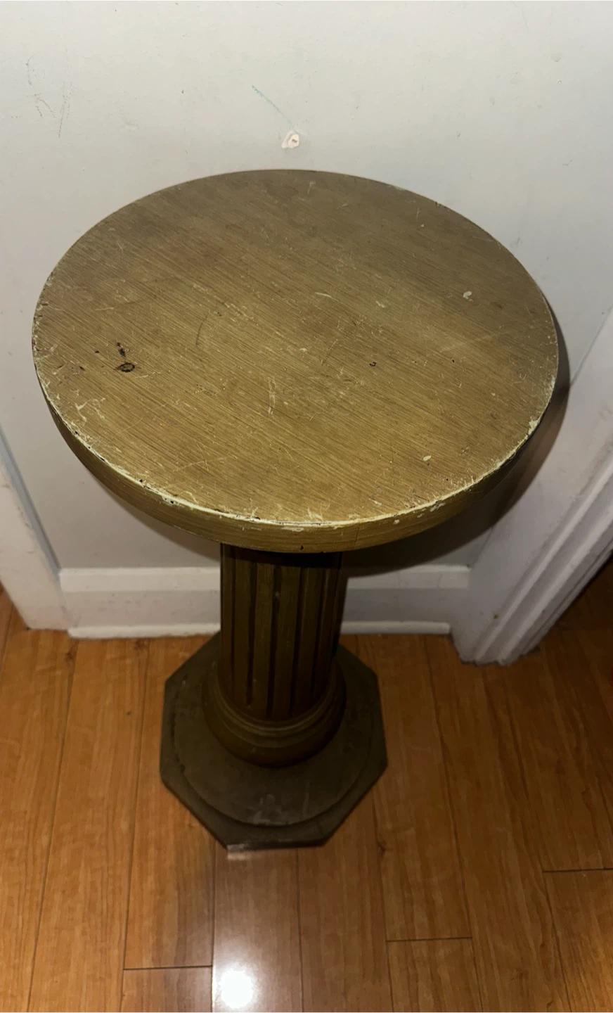 Old Tall Wood Pedestal - photo 4