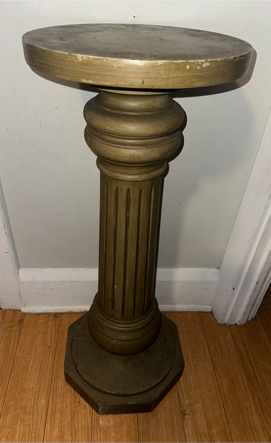 Old Tall Wood Pedestal - photo 5