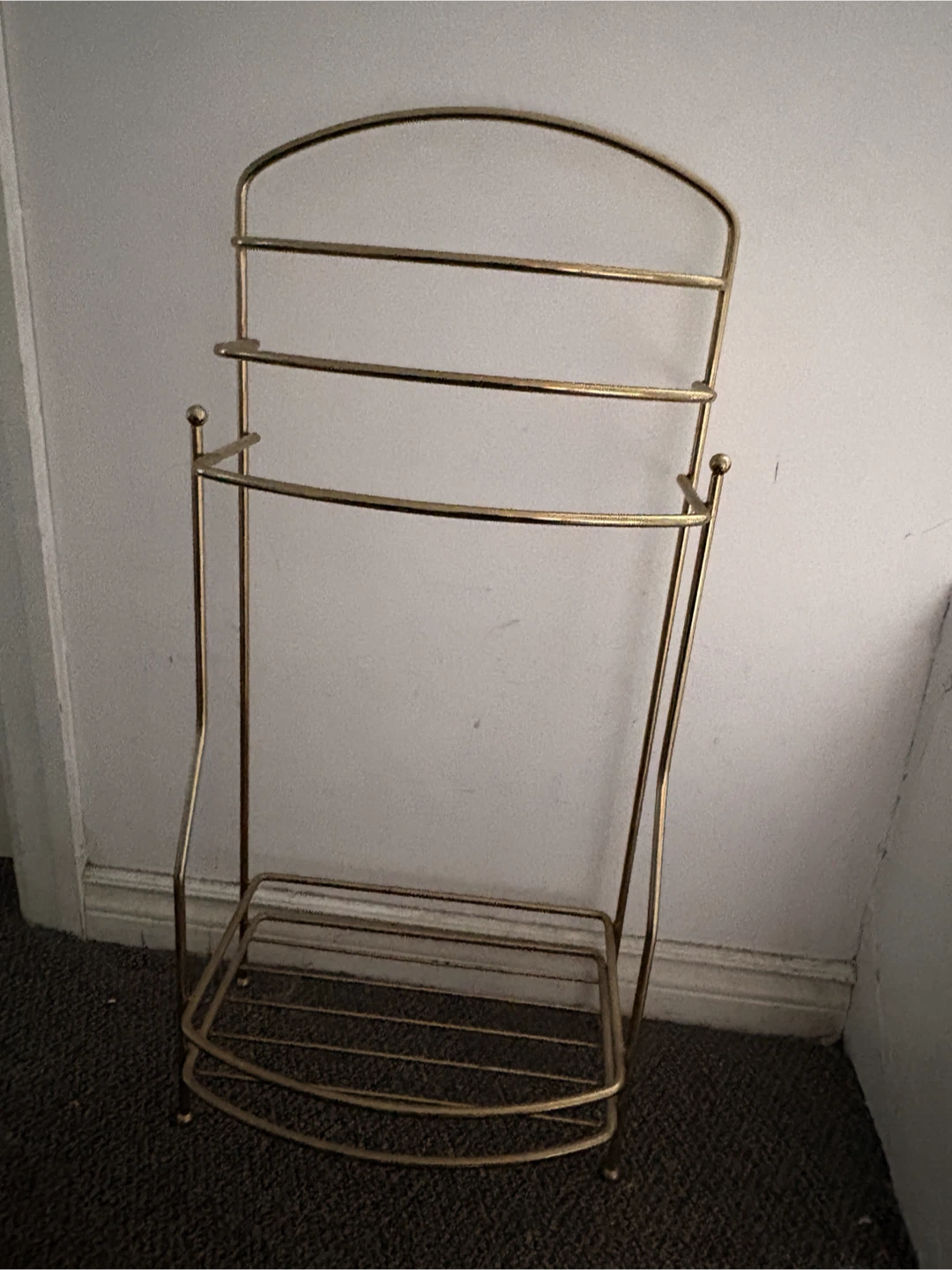 Gold-tone metal towel/bathroom rack - photo 2
