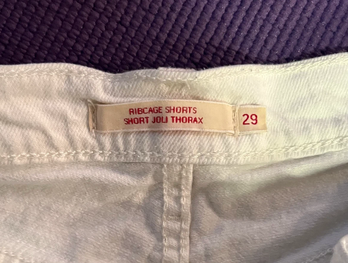 Levi's Ribcage Denim Shorts White Size 29 - photo 3