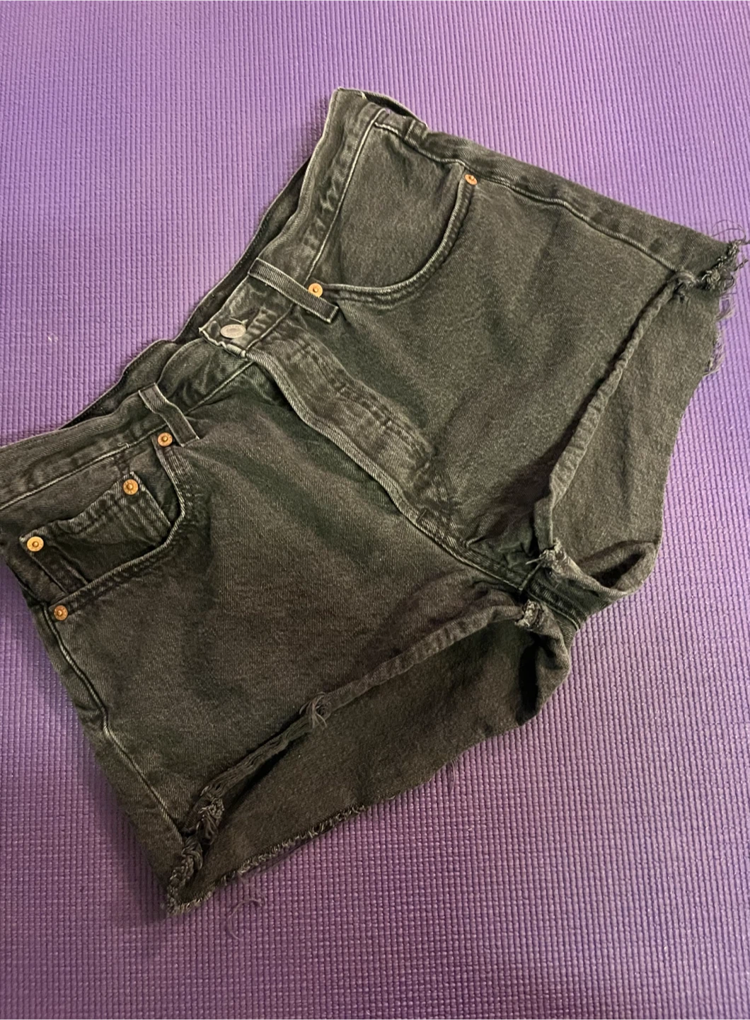 Levi's 501 Original Black Denim Shorts