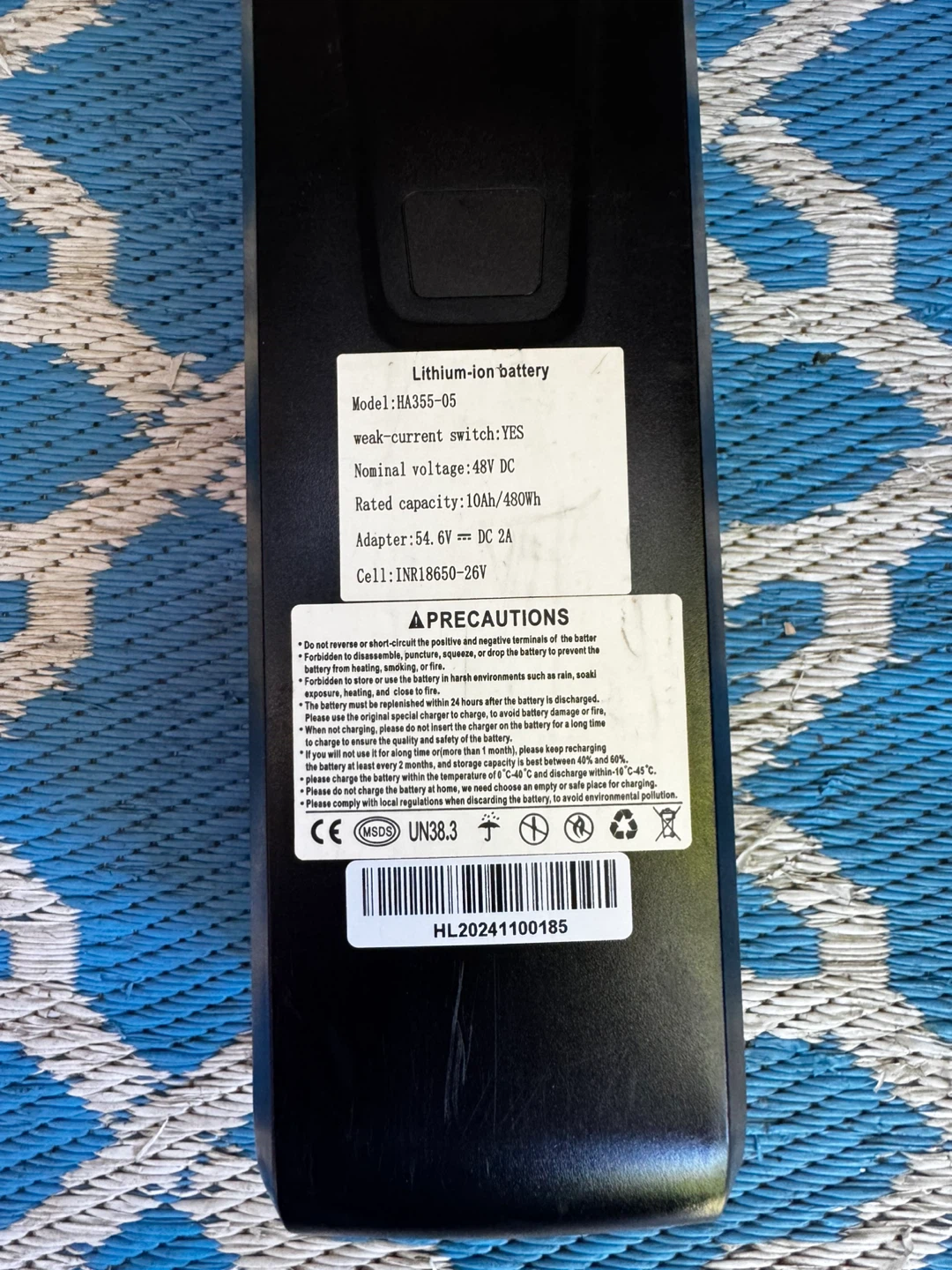 Gyrocopters Zeil 48V 10Ah E-Bike Battery Tested Working - photo 4