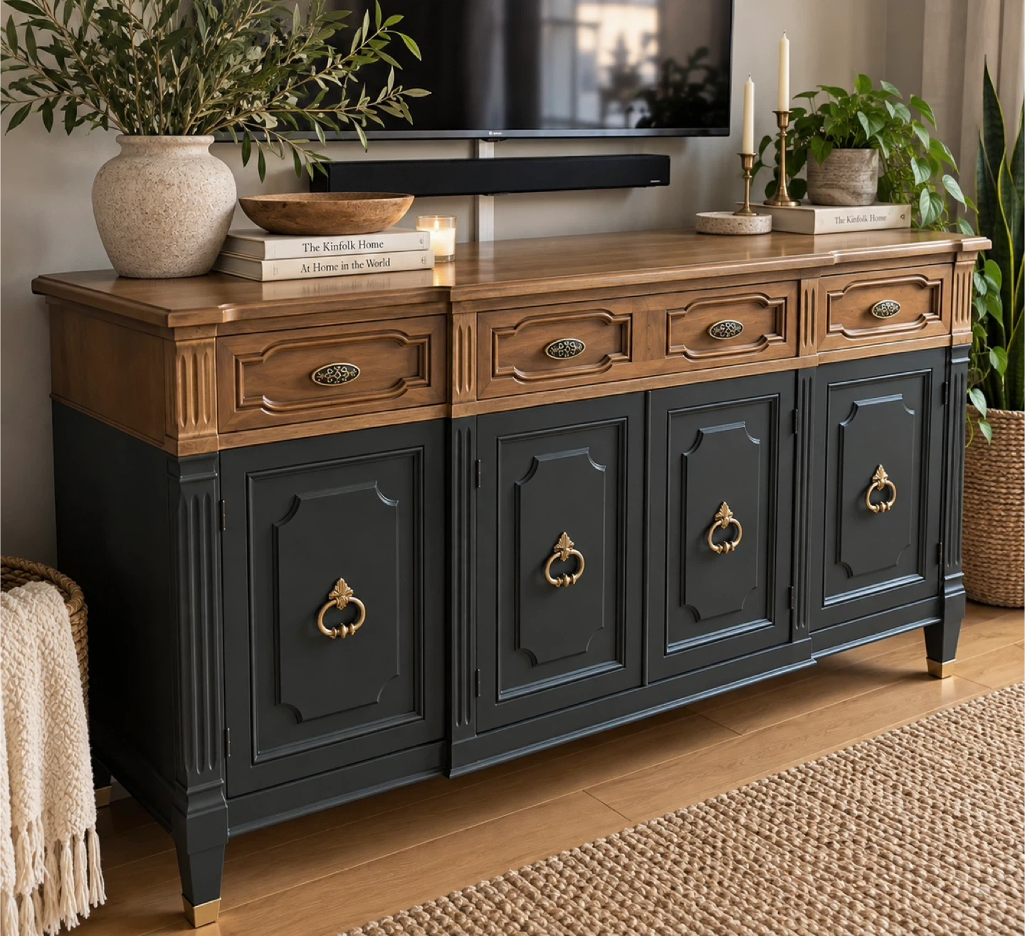 ✨ Vintage Refinished Credenza / Sideboard - photo 2