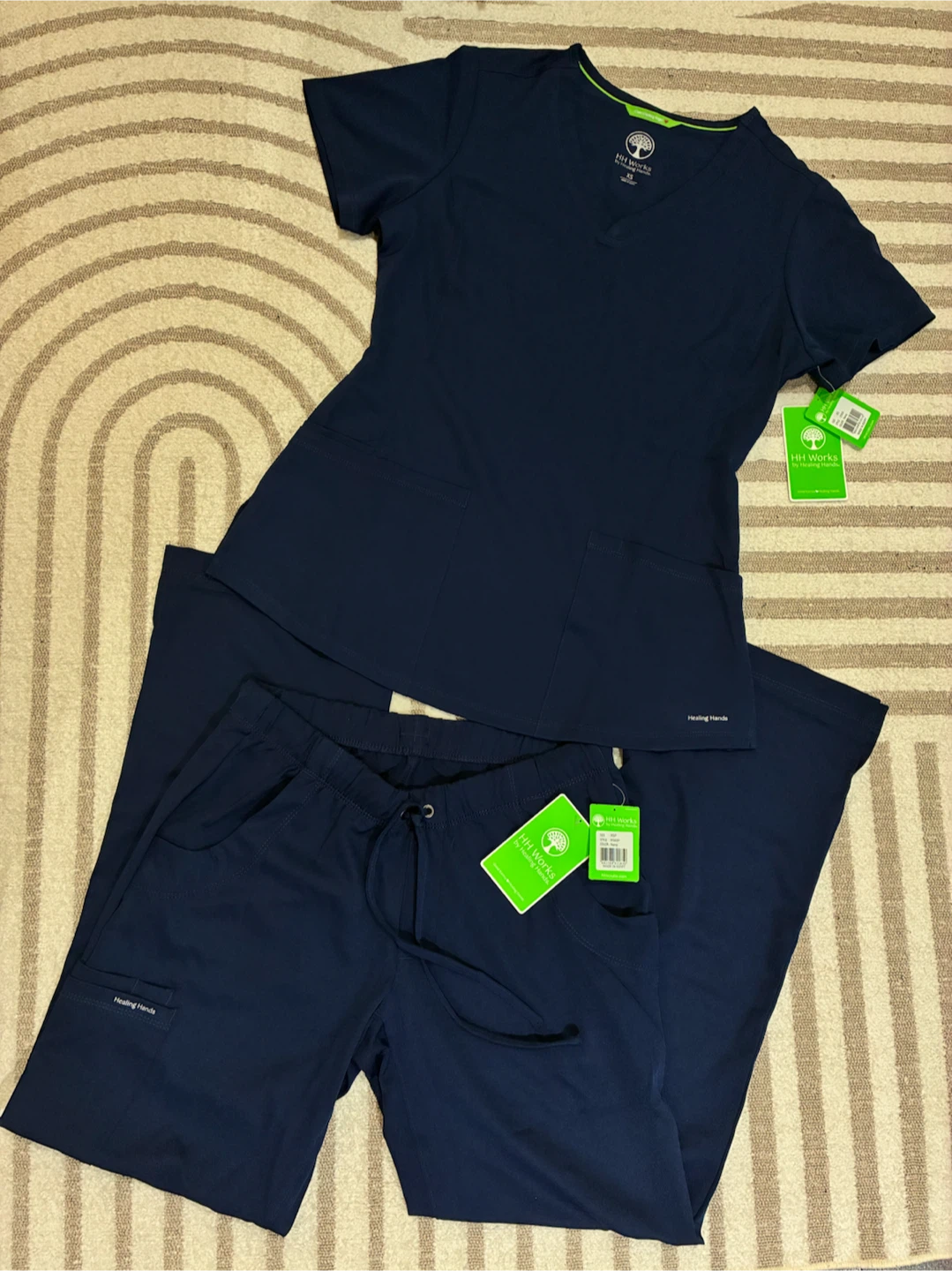 HH Works by Healing Hands Scrub Set - Navy - XS