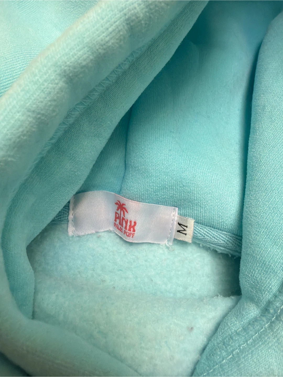 Pink Palm Puff Embroidered Hoodie - photo 2