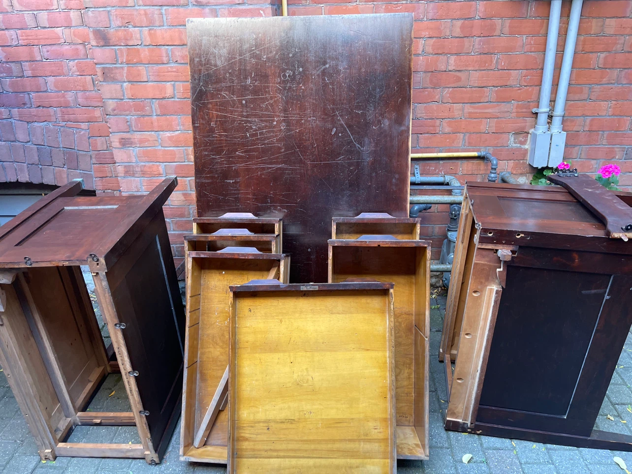 Wooden Dresser Parts Set