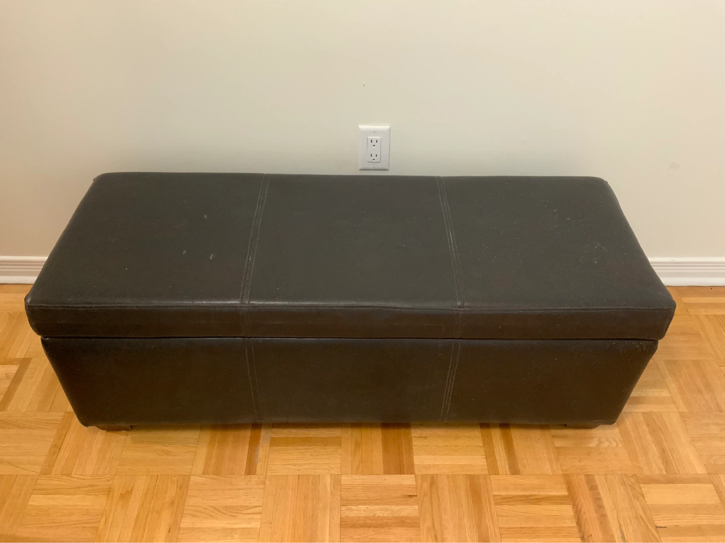 Free Brown Storage Ottoman