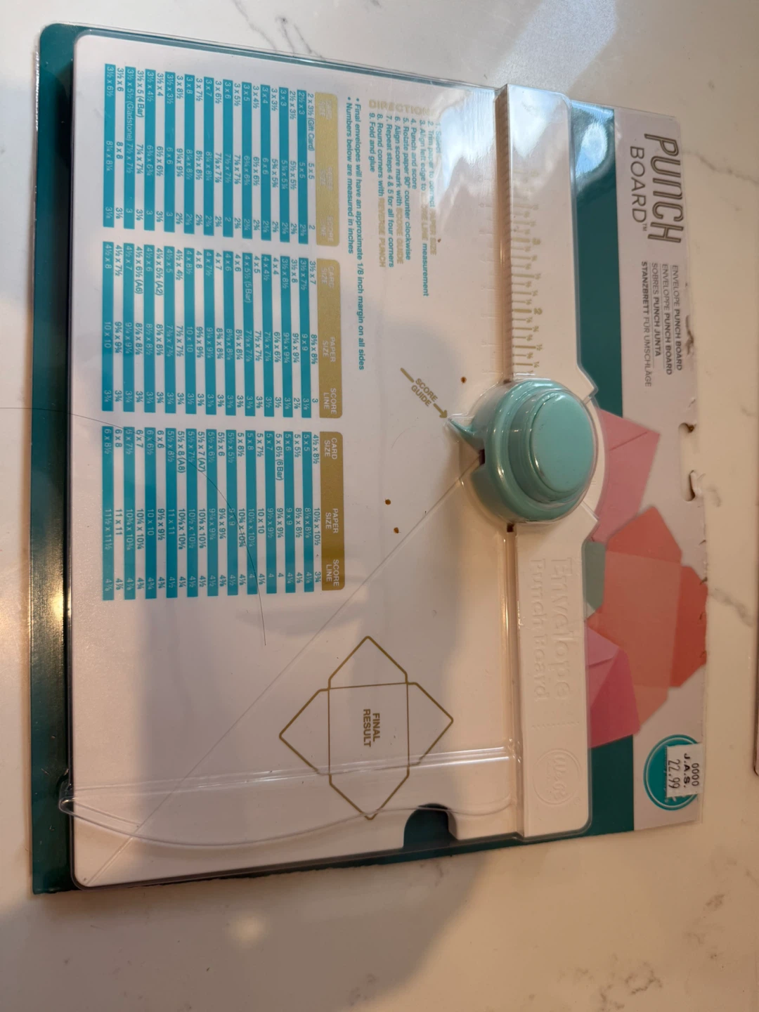We R Memory Keepers Envelope Punch Board