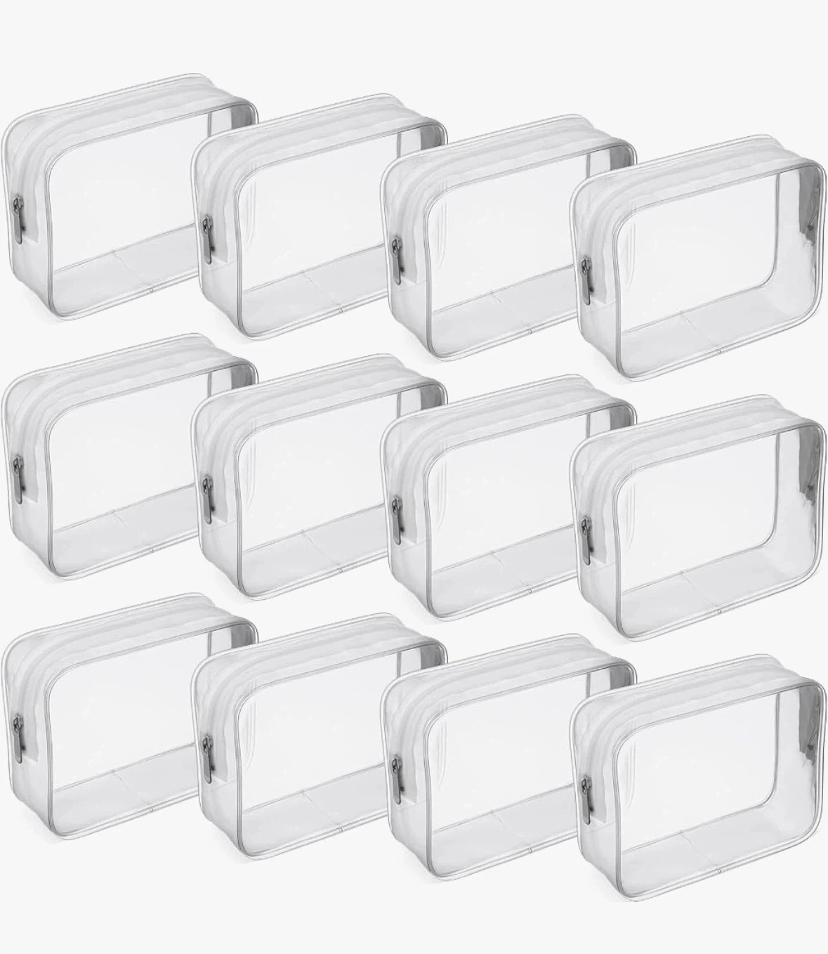 Clear plastic Storage Bags with PVC Zipper