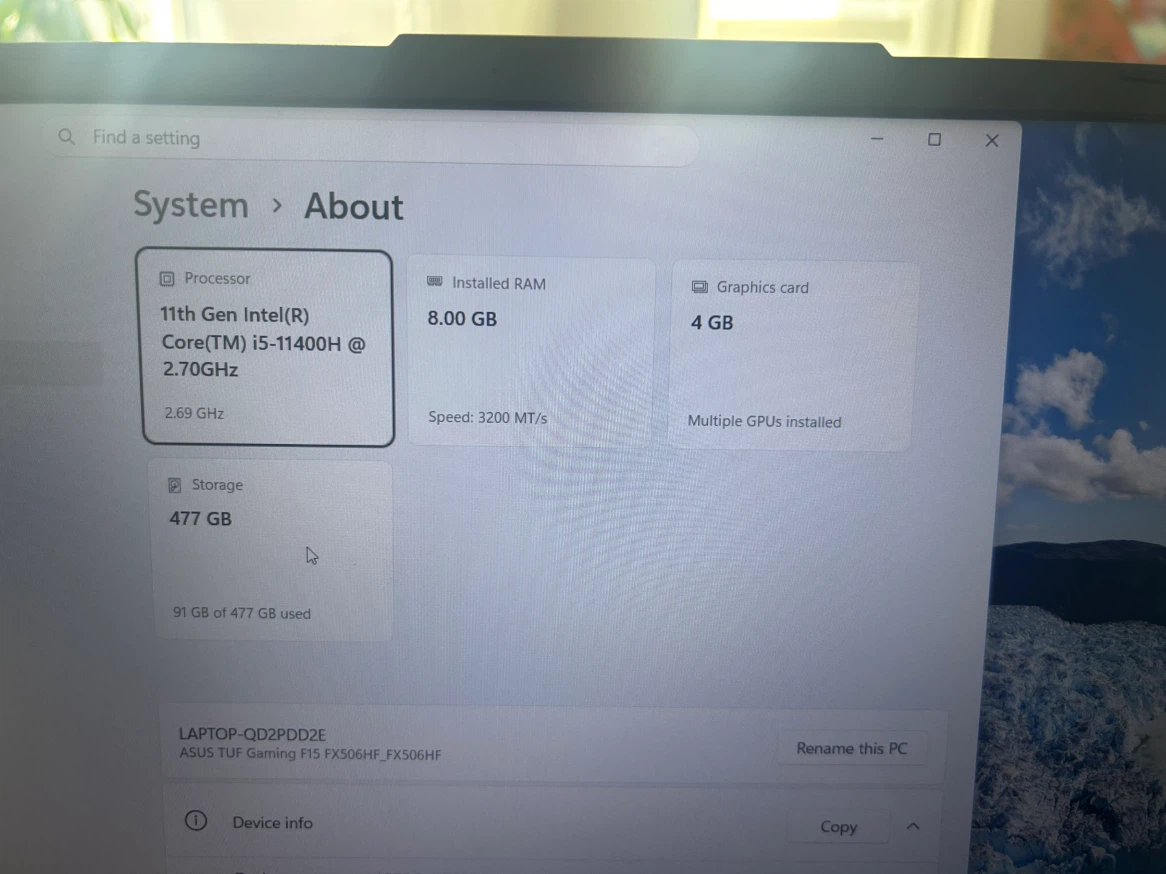 ASUS TUF Gaming laptop - photo 4