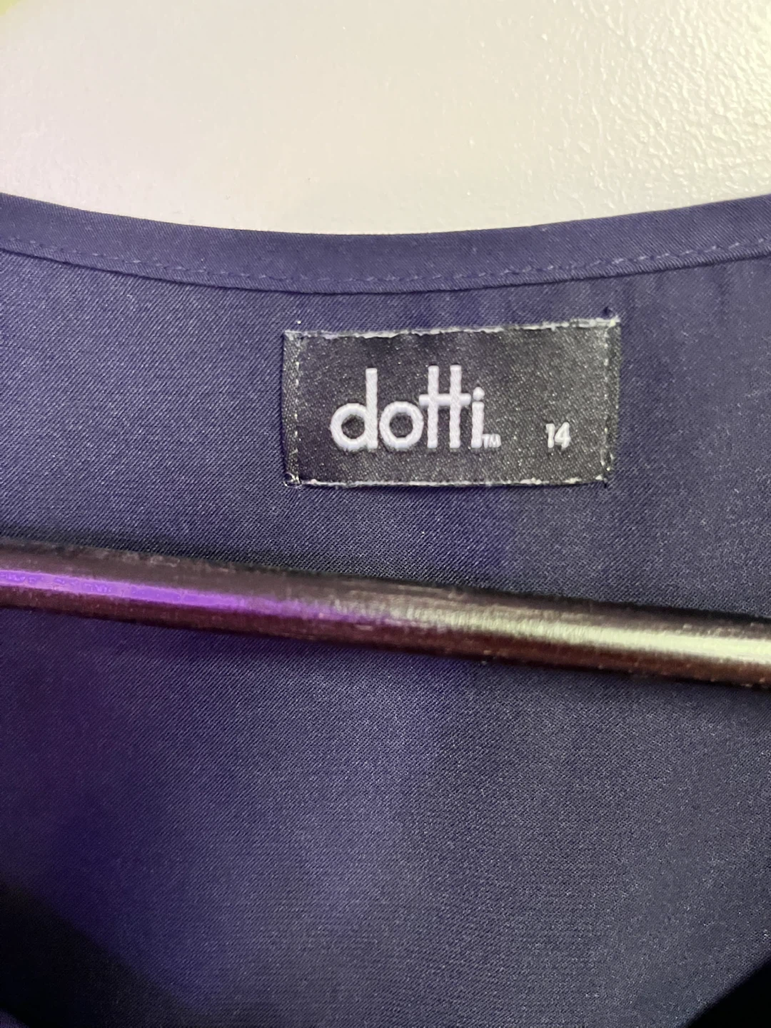 Dotti Navy Sleeveless Tank Top Australian Size 14 - photo 2