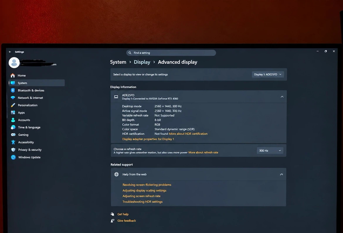 300HZ 1440p monitor - photo 3