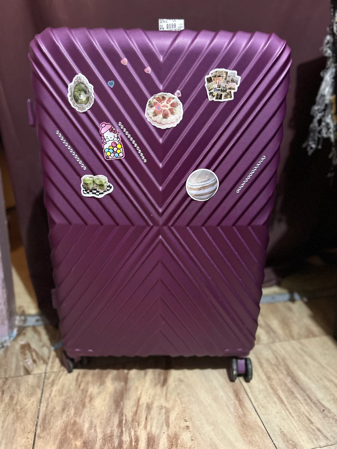Tahari Purple Hard-Shell Suitcase