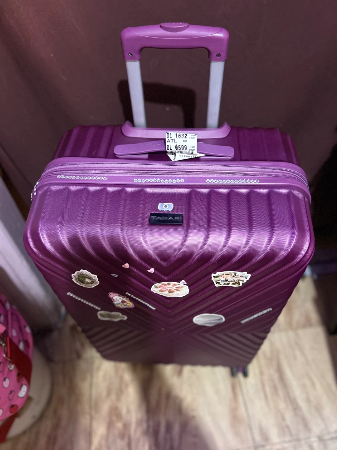 Tahari Purple Hard-Shell Suitcase - photo 3