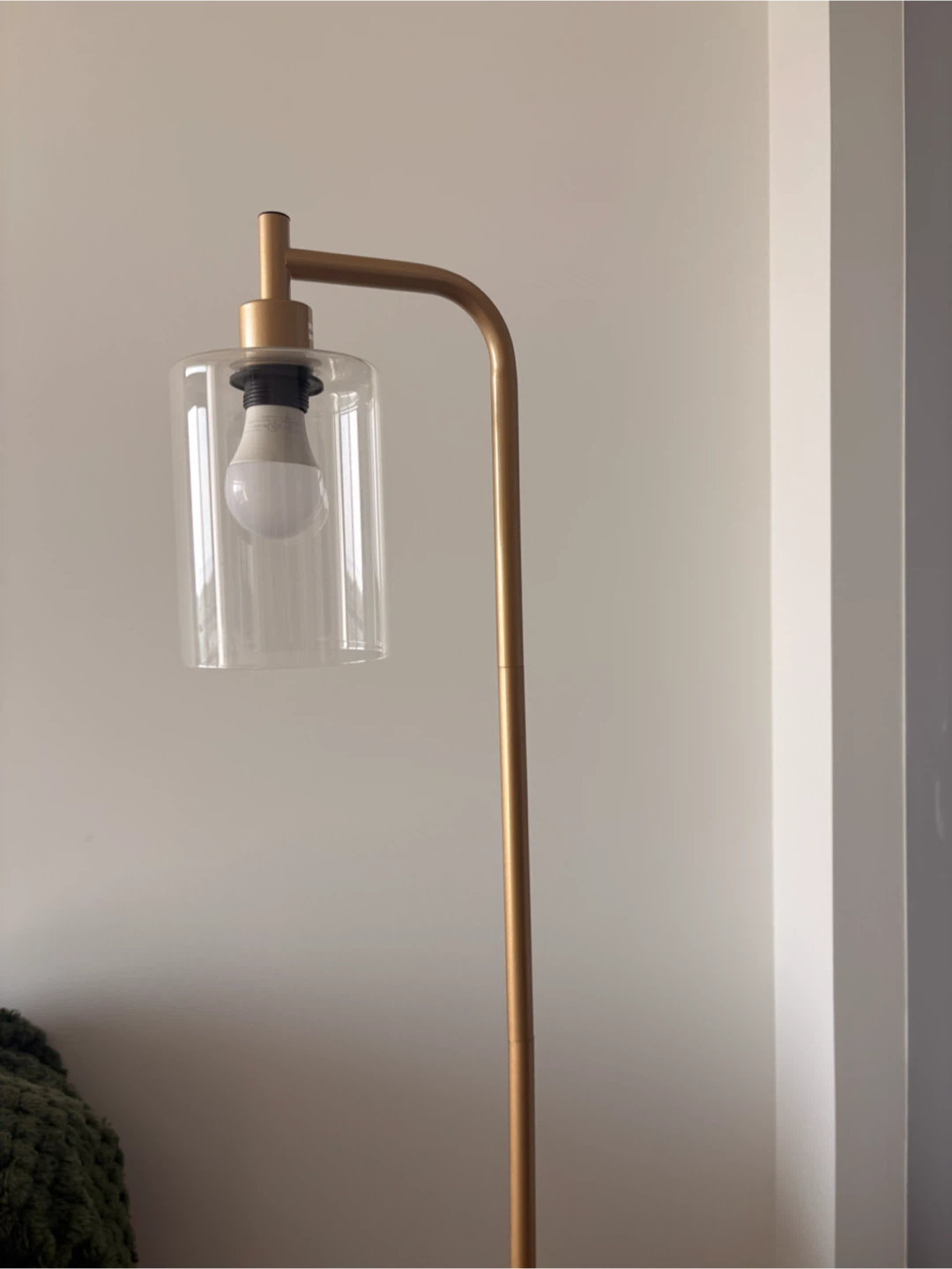 Modern Gold Floor Lamp with Glass Shade - photo 2